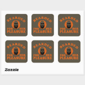 Bearded quotes grappige baard gezegden geschenken vierkante sticker (Vel)