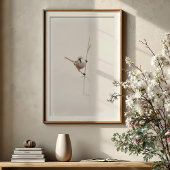 Bearded Reedling Waterverf Art Poster