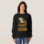 Bearded Respect The Beard Dragon Lizard Trui (Voorkant volledig)