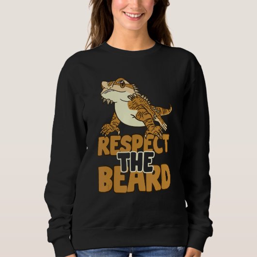 Bearded Respect The Beard Dragon Lizard Trui (Voorkant)