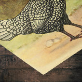 Bearded Silver Polish Hen en Rooster  Boerderij Tissuepapier