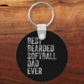 Bearded Softball Papa Vaders Dag Sleutelhanger (Voorkant)