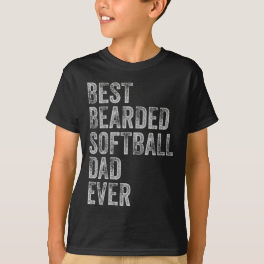 Bearded Softball Papa Vaders Dag T-shirt (Voorkant)