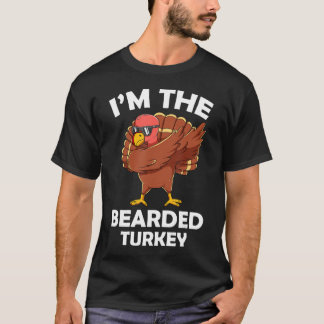 Bearded Turkije Familie Groep Matching Thanksgivin T-shirt