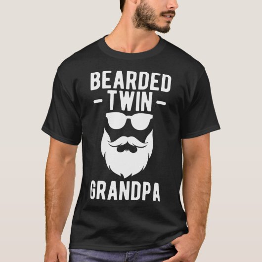 Bearded tweeling opa van tweeling van grootvader t-shirt (Voorkant)