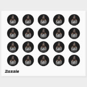 Bearded Uncle Definition T-shirt Funny Funkle voor Ronde Sticker (Vel)