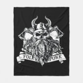 Bearded Viking Warrior Fleece Deken (Voorkant)