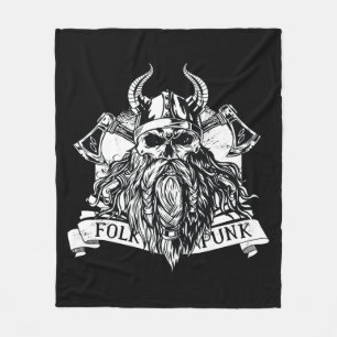 Bearded Viking Warrior Fleece Deken