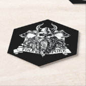 Bearded Viking Warrior Kartonnen Onderzetters (Schuin)