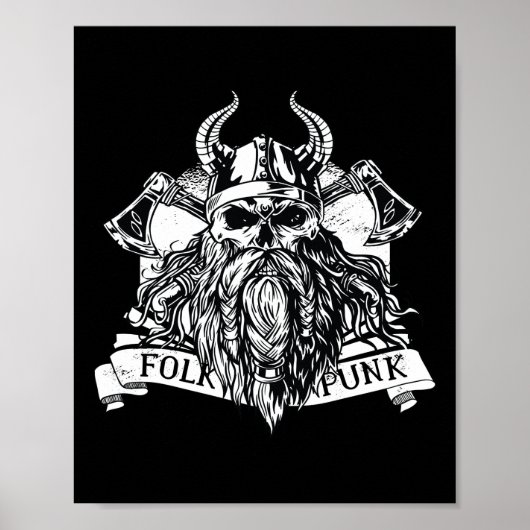 Bearded Viking Warrior Poster (Voorkant)