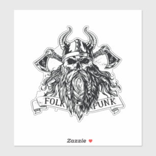Bearded Viking Warrior Sticker