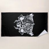 Bearded Viking Warrior Strandlaken (Voorkant)