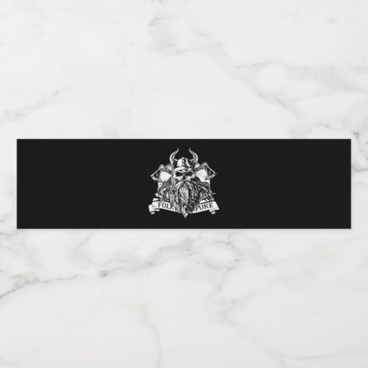 Bearded Viking Warrior Waterfles Etiket (Enkel label)