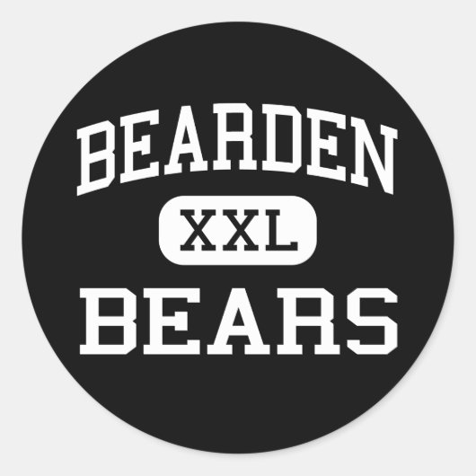 Bearden - Beren - High School - Bearden Arkansas Ronde Sticker (Voorkant)
