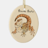 Beardie Bestie! Keramisch Ornament (Rechts)