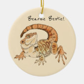Beardie Bestie! Keramisch Ornament (Voorkant)