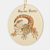 Beardie Bestie! Keramisch Ornament (Links)