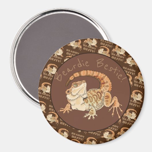 Beardie Bestie! Magneet (Voorkant / Achterkant)