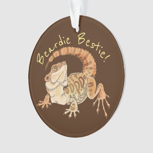 Beardie Bestie! Ornament (voorkant)