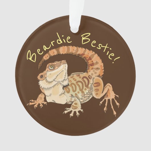 Beardie Bestie! Ornament (voorkant)