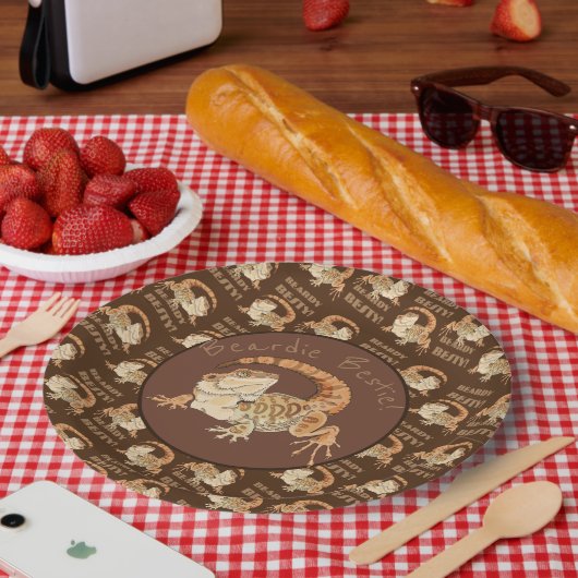 Beardie Bestie! Papieren Bordje (Picknick)