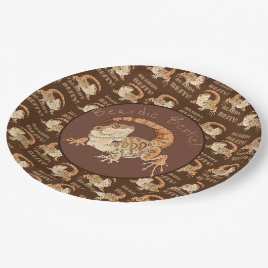 Beardie Bestie! Papieren Bordje (Gekanteld)