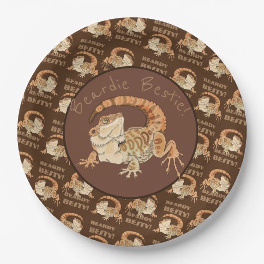 Beardie Bestie! Papieren Bordje (Voorkant)