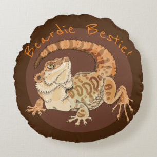 Beardie Bestie! Rond Kussen