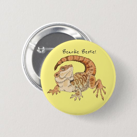 Beardie Bestie! Ronde Button 5,7 Cm (Voorkant /achterkant)