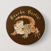 Beardie Bestie! Ronde Button 7,6 Cm (Voorkant)