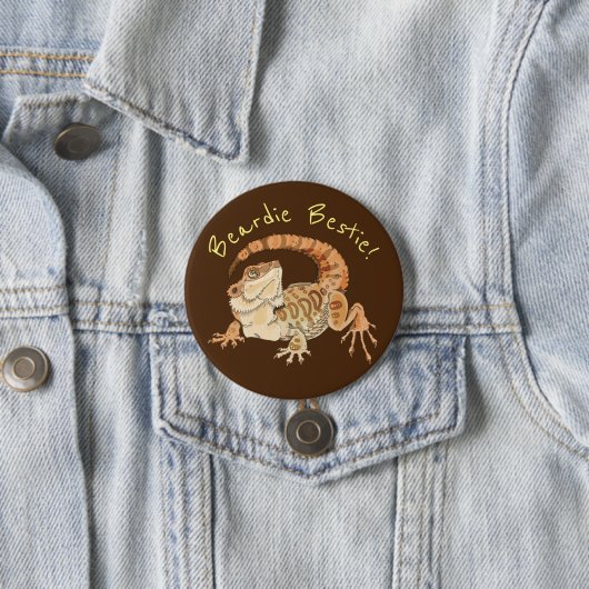 Beardie Bestie! Ronde Button 7,6 Cm (In situ)