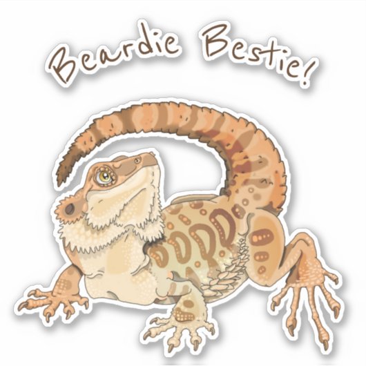Beardie Bestie Sticker (Voorkant)