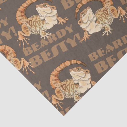 Beardie Bestie Tissuepapier (Detail)