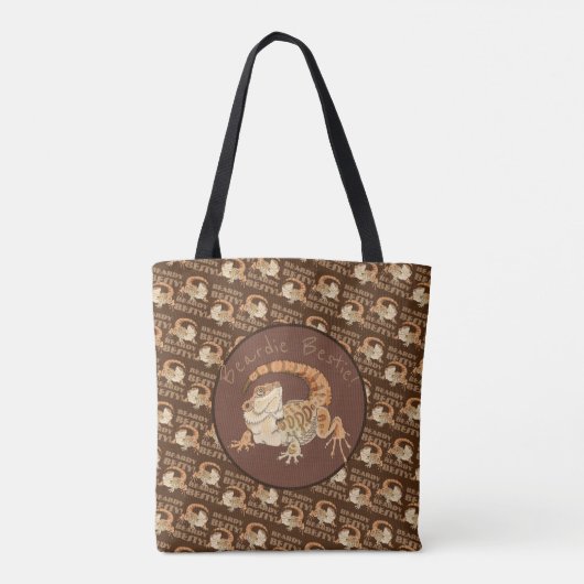 Beardie Bestie! Tote Bag (Achterkant)
