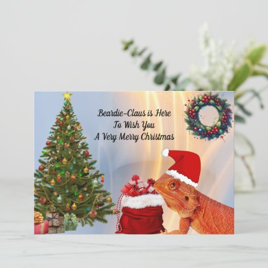 Beardie-Claus - Bearded Dragon (Staand voorkant)