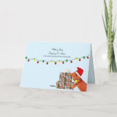 Beardie-Claus - Bearded Dragon Feestdagen Kaart (Achterkant)