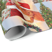 Beardie-Claus - Bearded Dragon Santa Cadeaupapier (Rol Hoek)