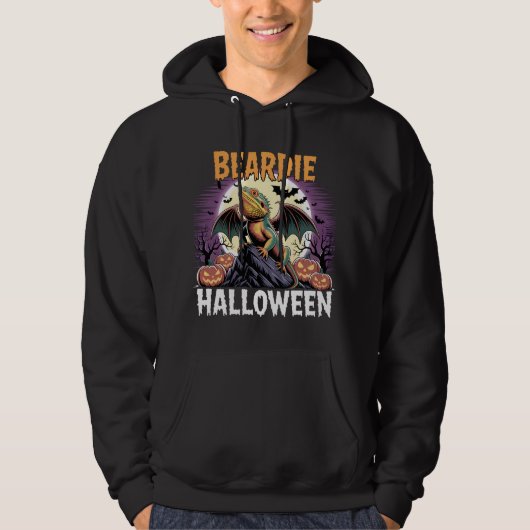 Beardie Halloween Dragon Art Hoodie (Voorkant)