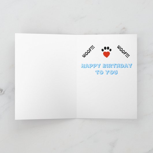 Beardie Happy Birthday Kaart (Binnen)