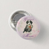 Beardie Heart mama Ronde Button 3,2 Cm (Voorkant /achterkant)
