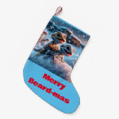 Beardie Kerstkous Kleine Kerstsok (Voorkant (Hangend))