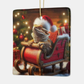 Beardie Kerstversiering Keramisch Ornament (Links)