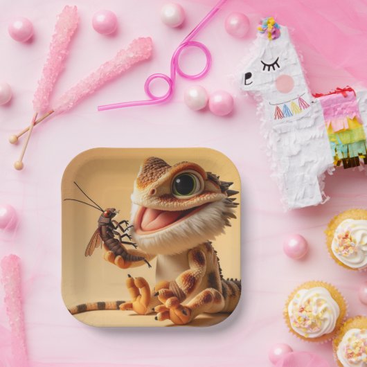 Beardie Num Num-Bord Papieren Bordje (Feest)