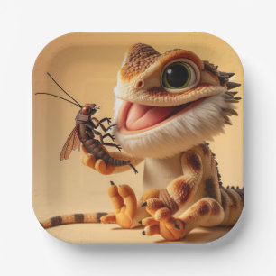 Beardie Num Num-Bord Papieren Bordje