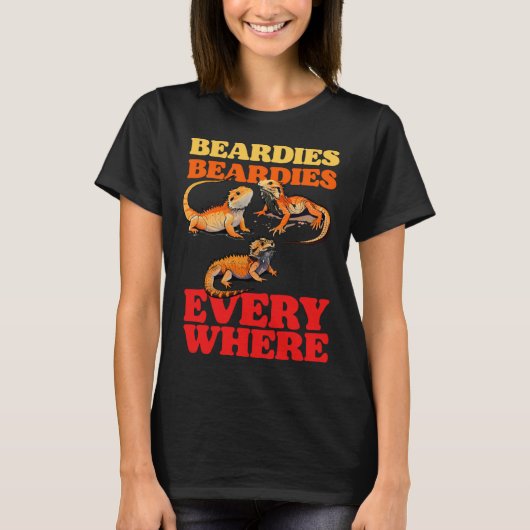 Beardies Overal Bearded Dragon Pet L T-shirt (Voorkant)