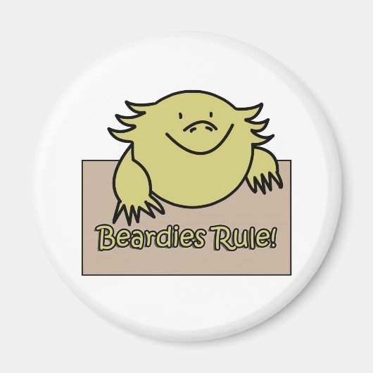 Beardies Rule! Magneet (Voorkant)