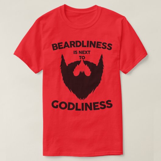 Beardliness is naast Godliness Beard Lovers Donx T-shirt (Design voorkant)
