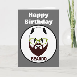 Beardo panda gelukkige verjaardag kaart