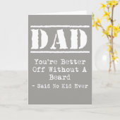 Beards and Moustaches Fathers Day Dad Giftcard Kaart (Gele Bloem)
