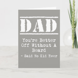 Beards and Moustaches Fathers Day Dad Giftcard Kaart